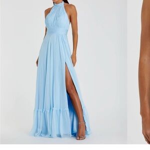 Mac Duggal Chiffon Halter Dress